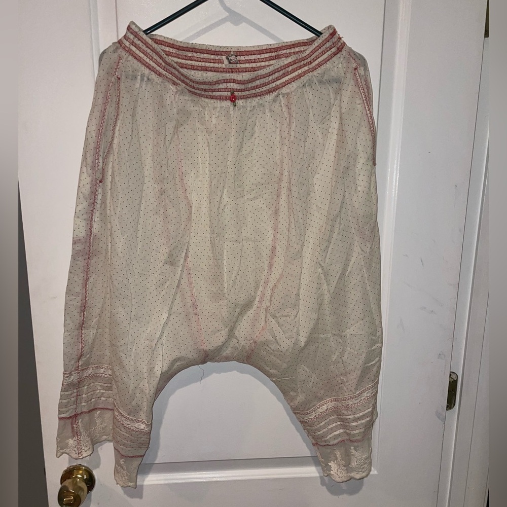 New! Free People Endless Afternoon Bloomers Swiss Dot Embroidered Lace Harem 🌹 M - Picture 11 of 16